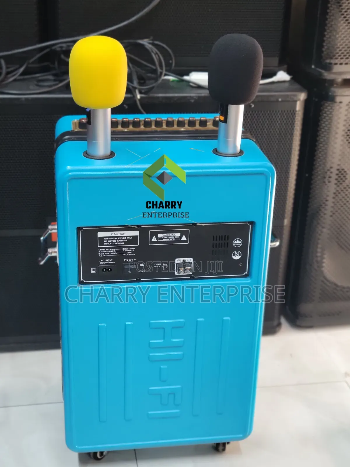 KTV Professional Powerful Rechargeable Digital Display Speaker 2 Mic