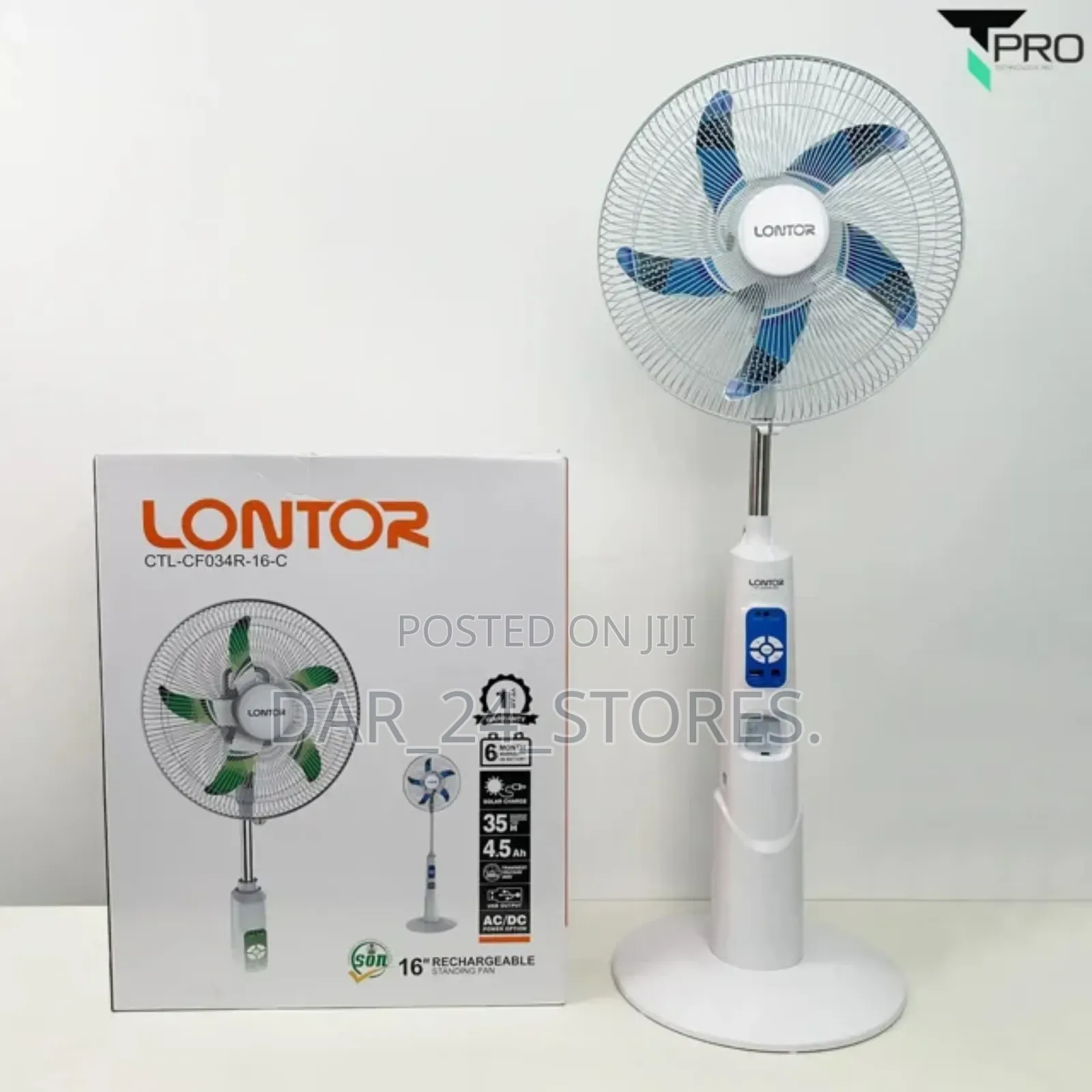Rearchegeable Fan(Lontor 18 Inches)
