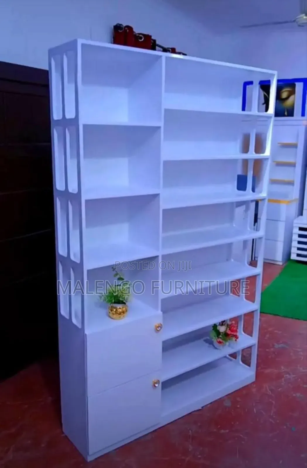 Shoerakes Kabati Ya Mikoba Na Viatu Rangi Nyeupe