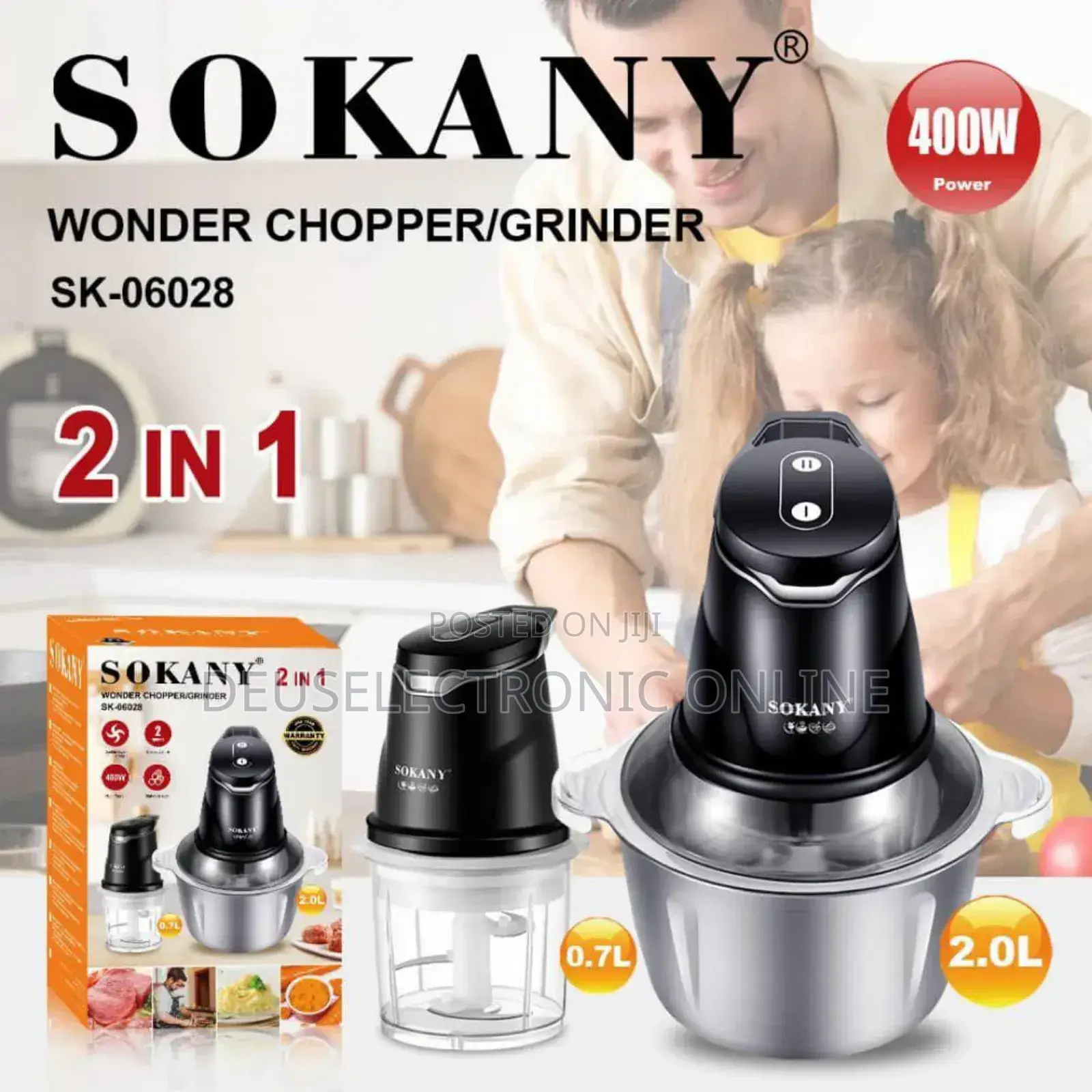Electric Food Chopper 2 in 1
