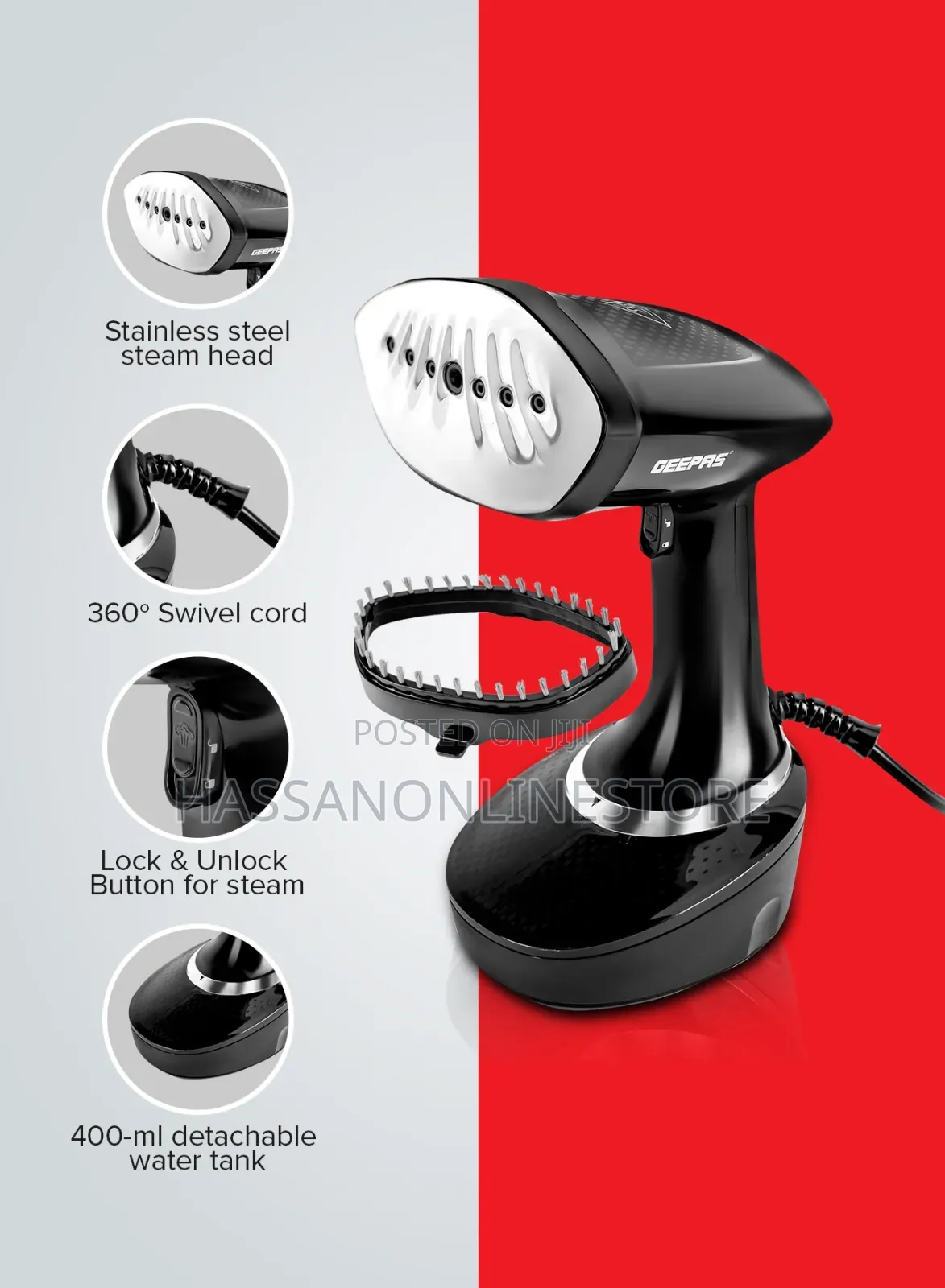 Geepas Ggs25041 Handheld Garment Steamer