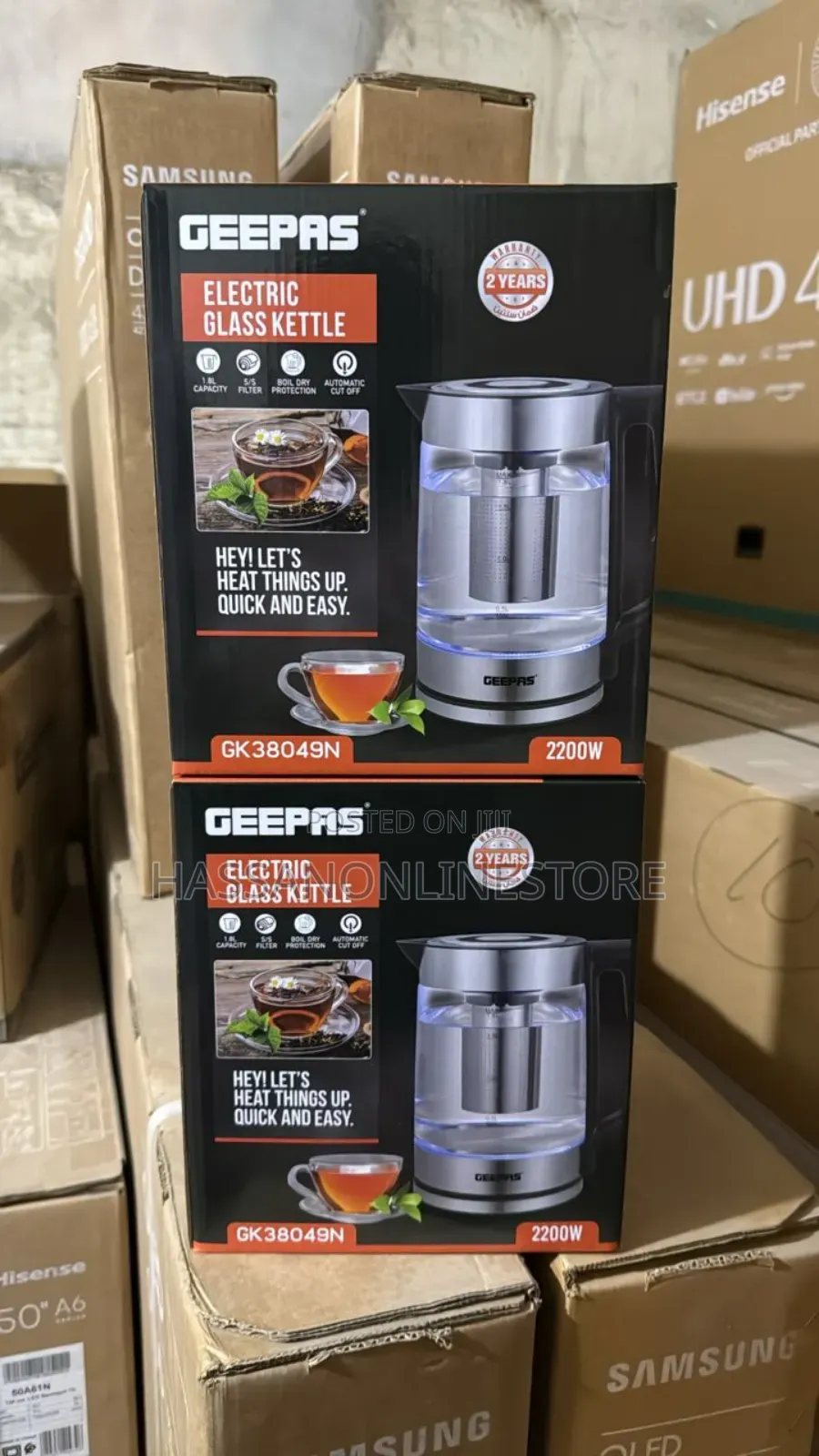 Geepas Electric Glass Kettle Model Gk38049n