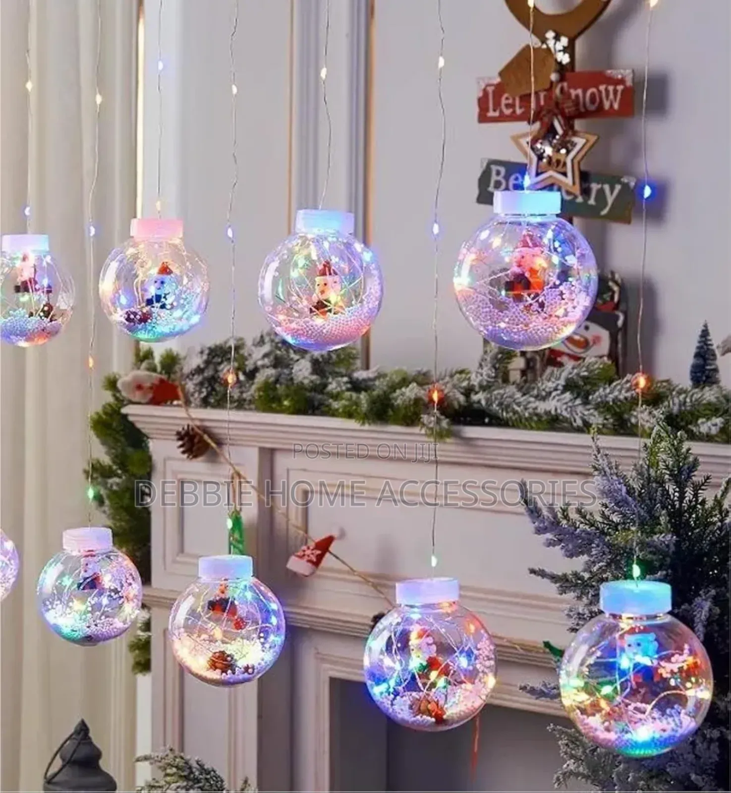 Snow Globe String Lights for Christmas 10meter Size