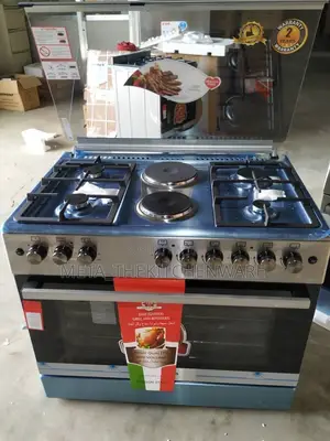 Evoq Cooker 4 Gas Burners + 2 Electric Plates + Electric Oven 90x60cm