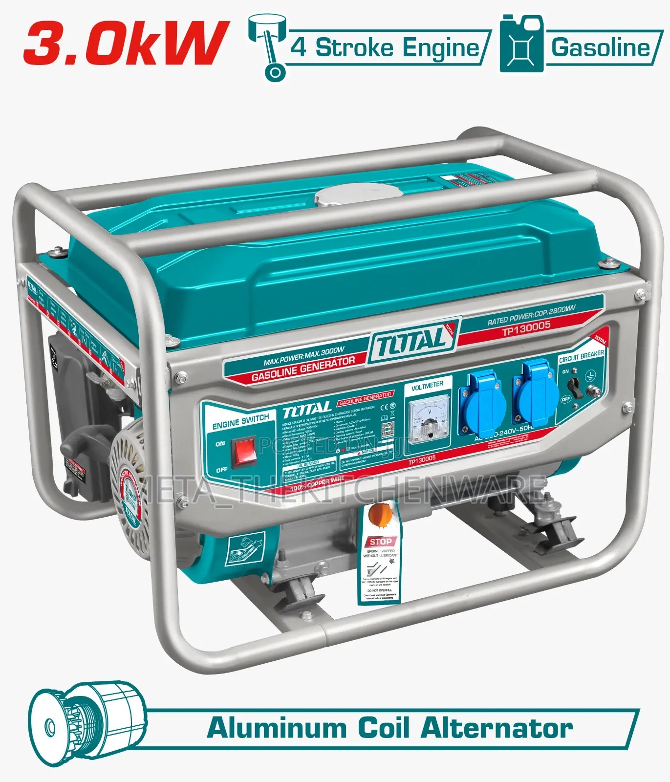 Total Gasoline Generator 3.0kw