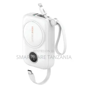 Vidvie Pb776 10000mah Mini Power Bank With Built-in Cables 22.5w