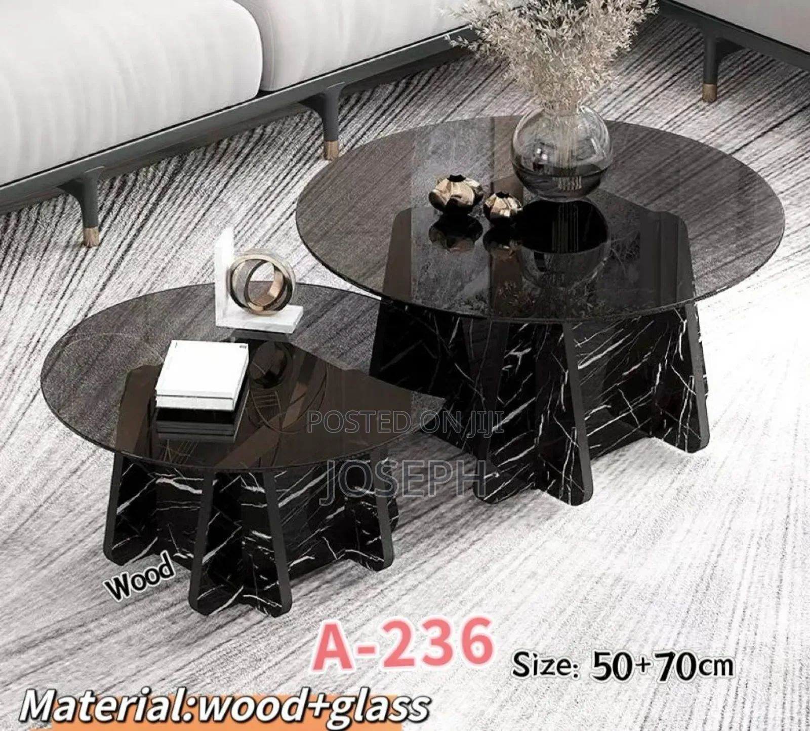 Round Table 2in1, Kioo Mbao