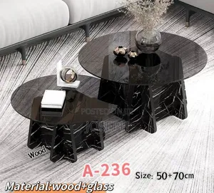 Round Table 2in1, Kioo Mbao