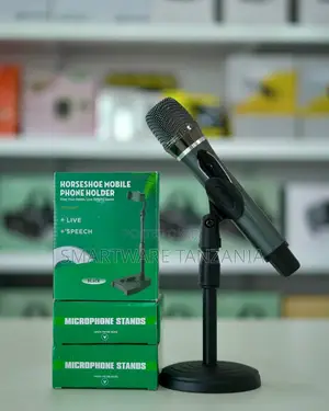 Desktop Microphone Stand With Phone Holder for Live Streaming Speech