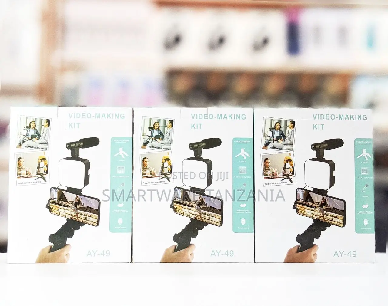 Ay-49 Video Making Kit With Tripod Microphone Led Light Phone Holder