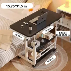 Compact Adjustable Mobile Computer Desk With Keyboard Tray