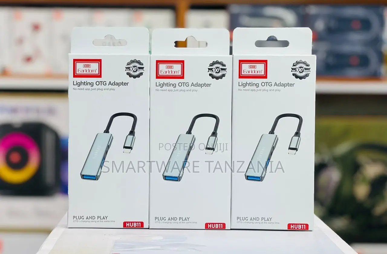 Earldom Hub11 Lightning Otg Usb 3.0 Adapter For iPhone iPad Plug Play