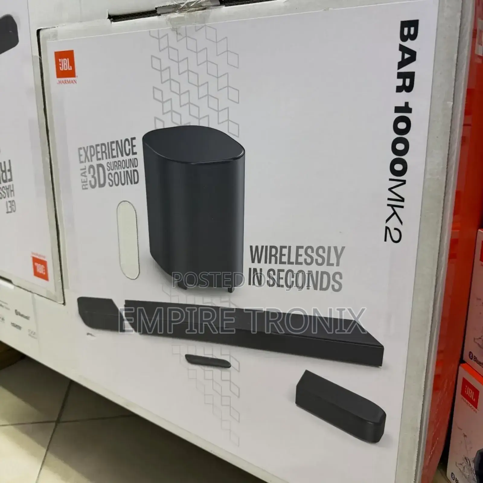 JBL Bar 1000 Mk2 | 7.1.4-Channel Dolby Atmos Soundbar