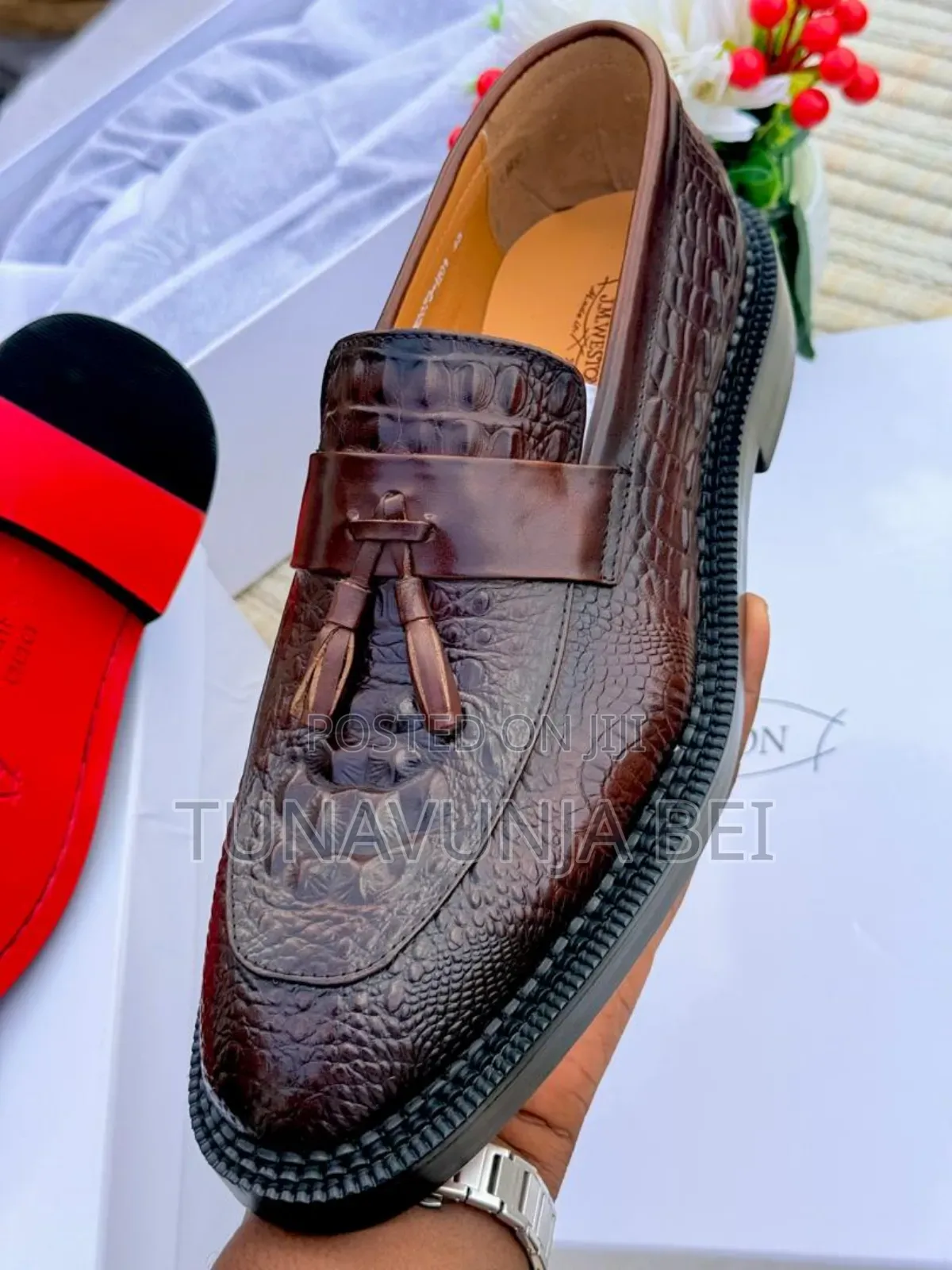 Jm Weston Dark Brown Moccains / Leather Shoes