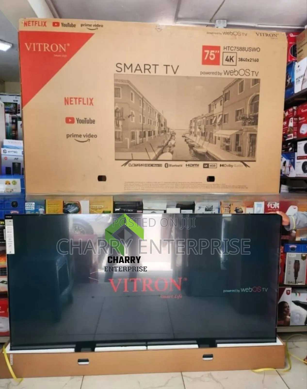 Vitron Frameless Smart Tv 75 Inch With Bluetooth Quality Display