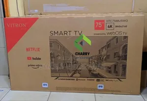 Vitron Frameless Smart Tv 75 Inch With Bluetooth Quality Display