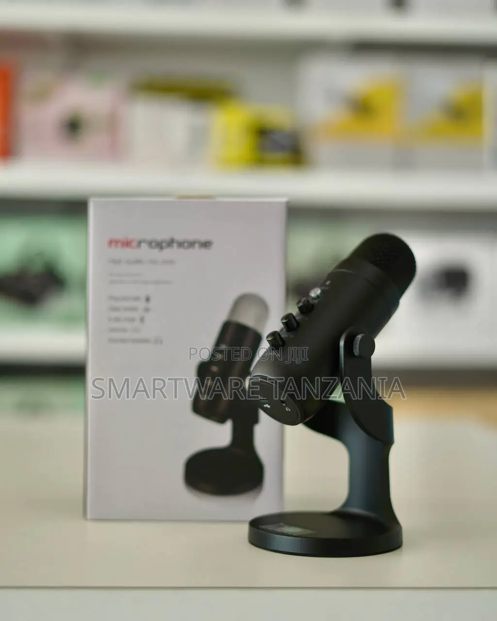 Professional Usb Condenser Microphone With Mute Volume Gain Controls