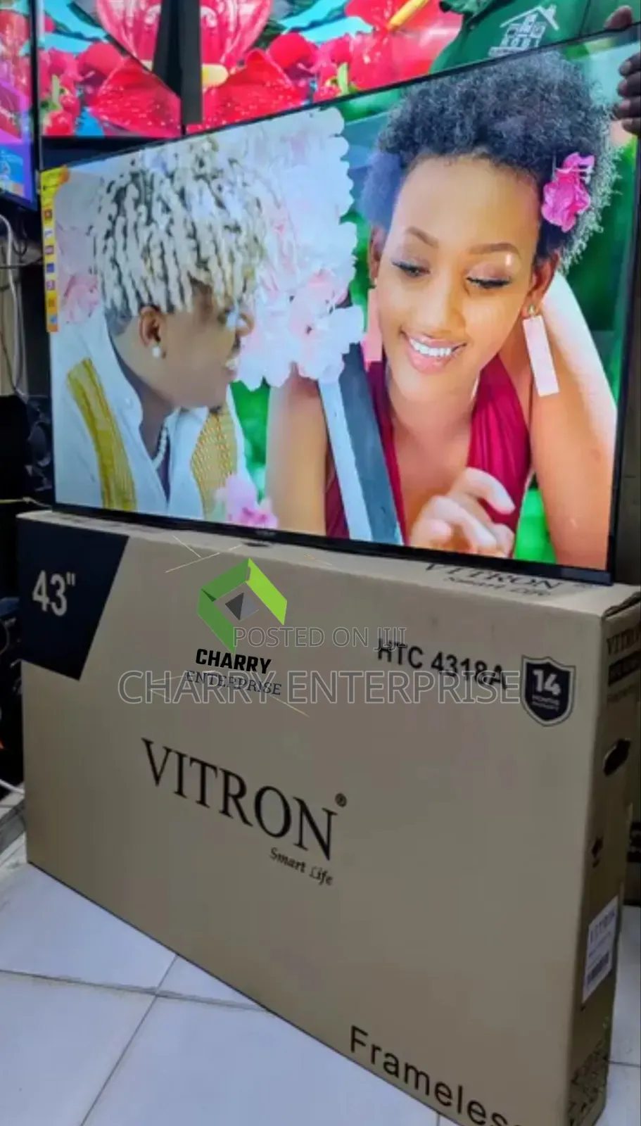 Vitron Frameless Normal Tv 43 Inch Yenye Ubora Wa Hali Ya Juu