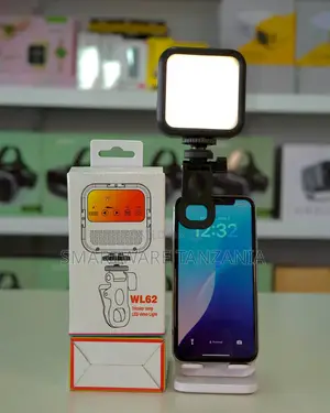 Wl62 Tricolor Led Video Light With Phone Clip For Content Creators