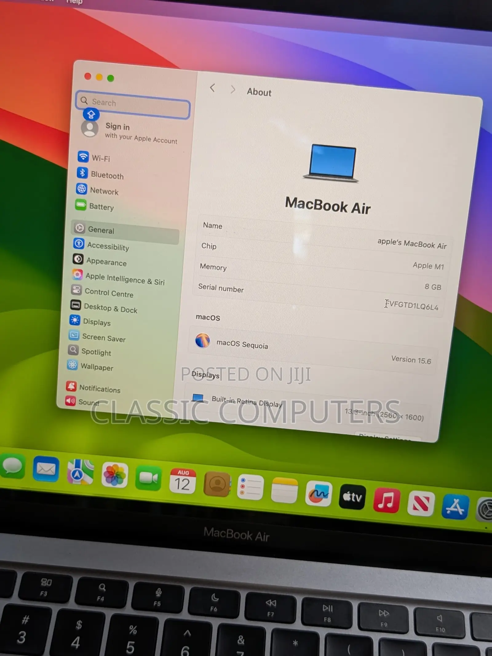 Laptop Apple MacBook Air 2020 M1 8GB Intel Core I5 SSD 256GB