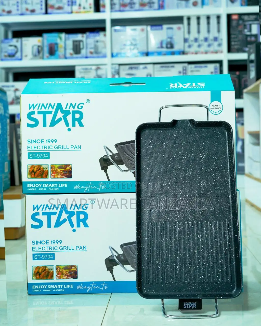 Winning Star St-9704 Electric Grill Pan Non-Stick Stone Coating