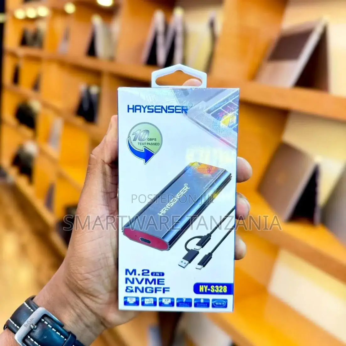 Haysenser M.2 Nvme Ssd To Usb 3.1 Enclosure 10gbps Black Aluminum