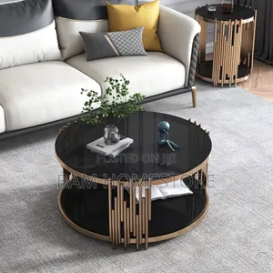 Luxury Double-Tier Glass Coffee Table