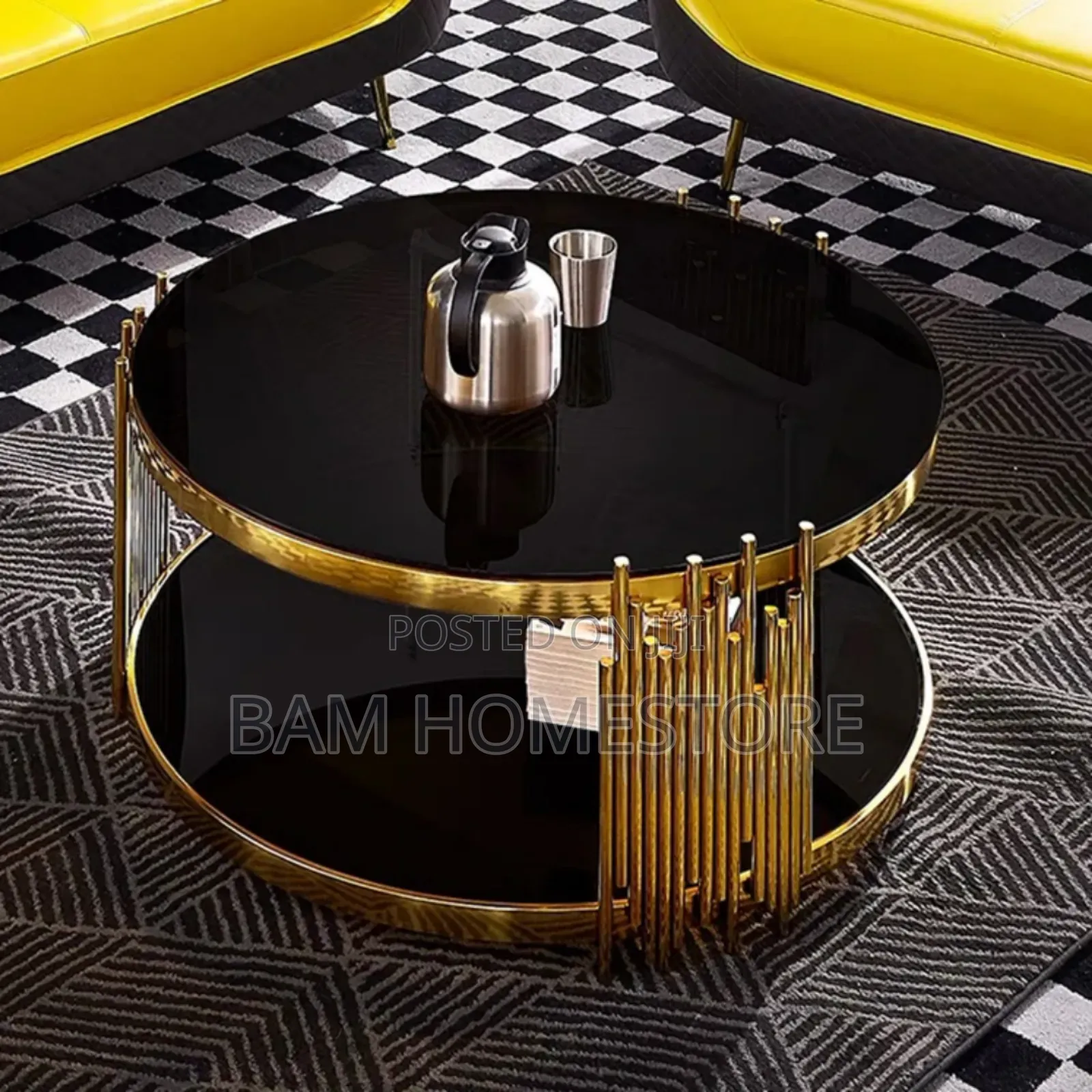 Luxury Double-Tier Glass Coffee Table