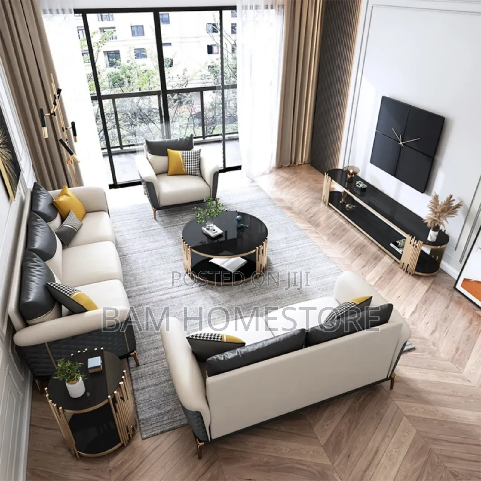 Luxury Double-Tier Glass Coffee Table