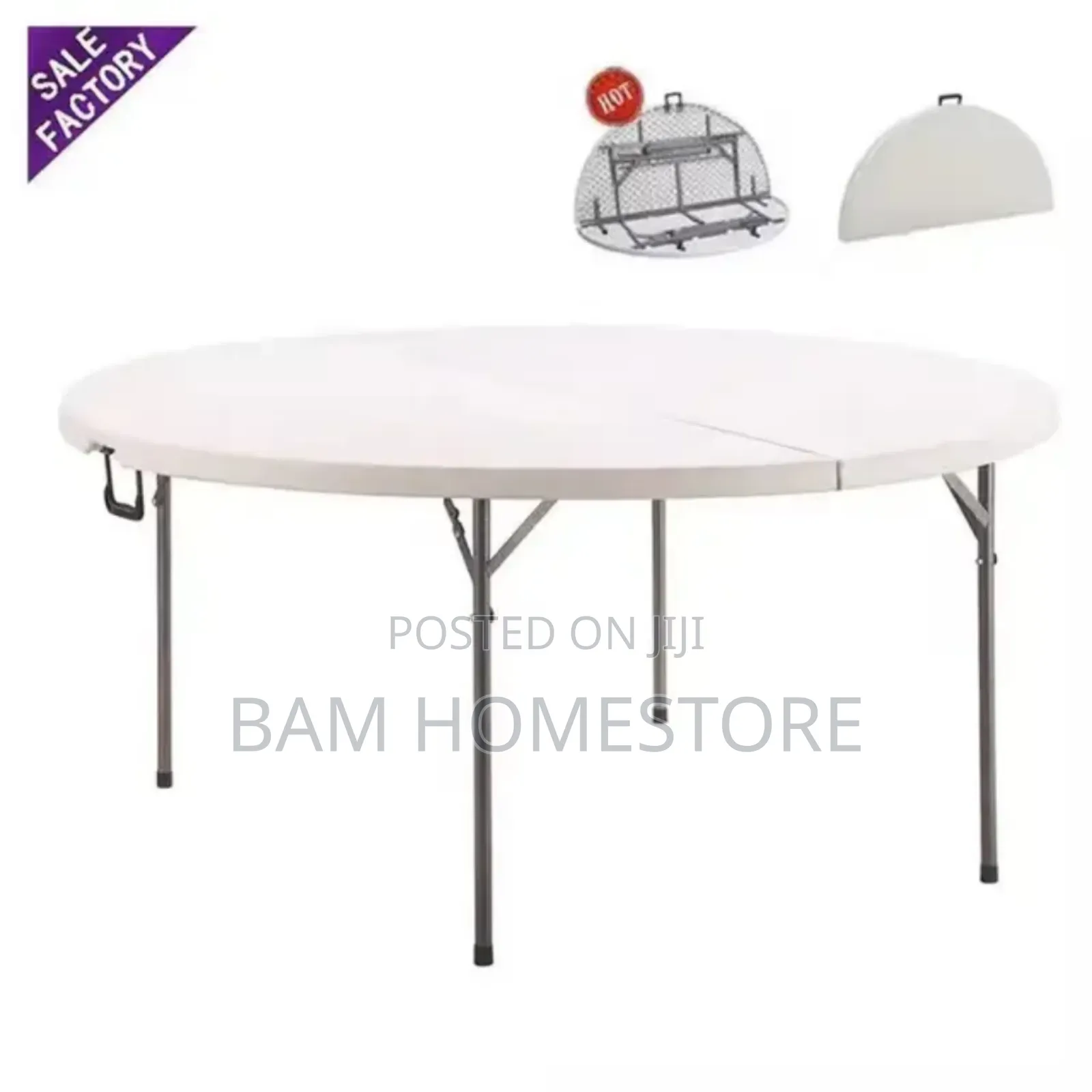 Large 150cm Folding Banquet Table | Heavy-Duty | Seats 10-12 People