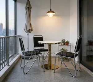 Classic Marble Table Set With Padded Chairs