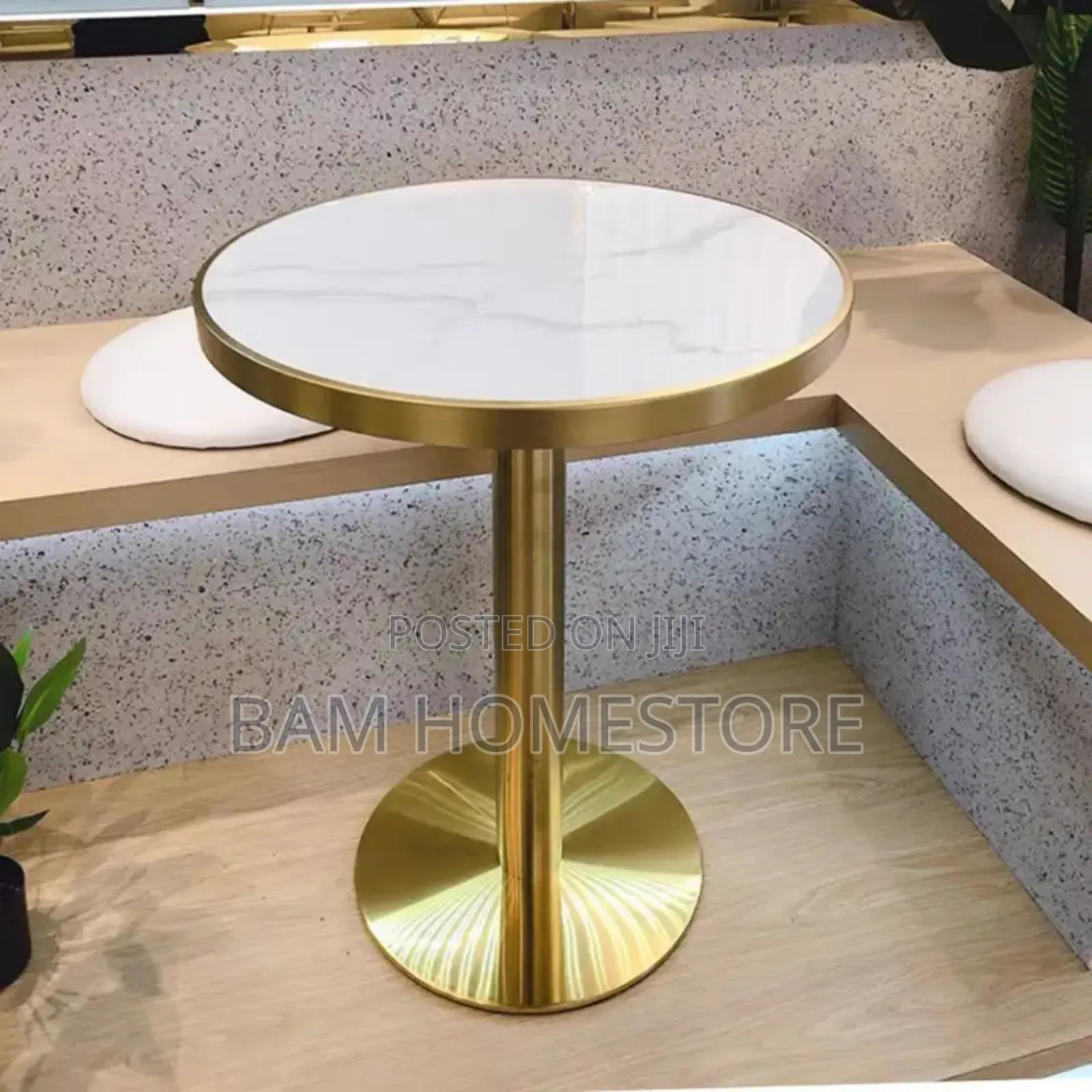 Classic Marble Table Set With Padded Chairs
