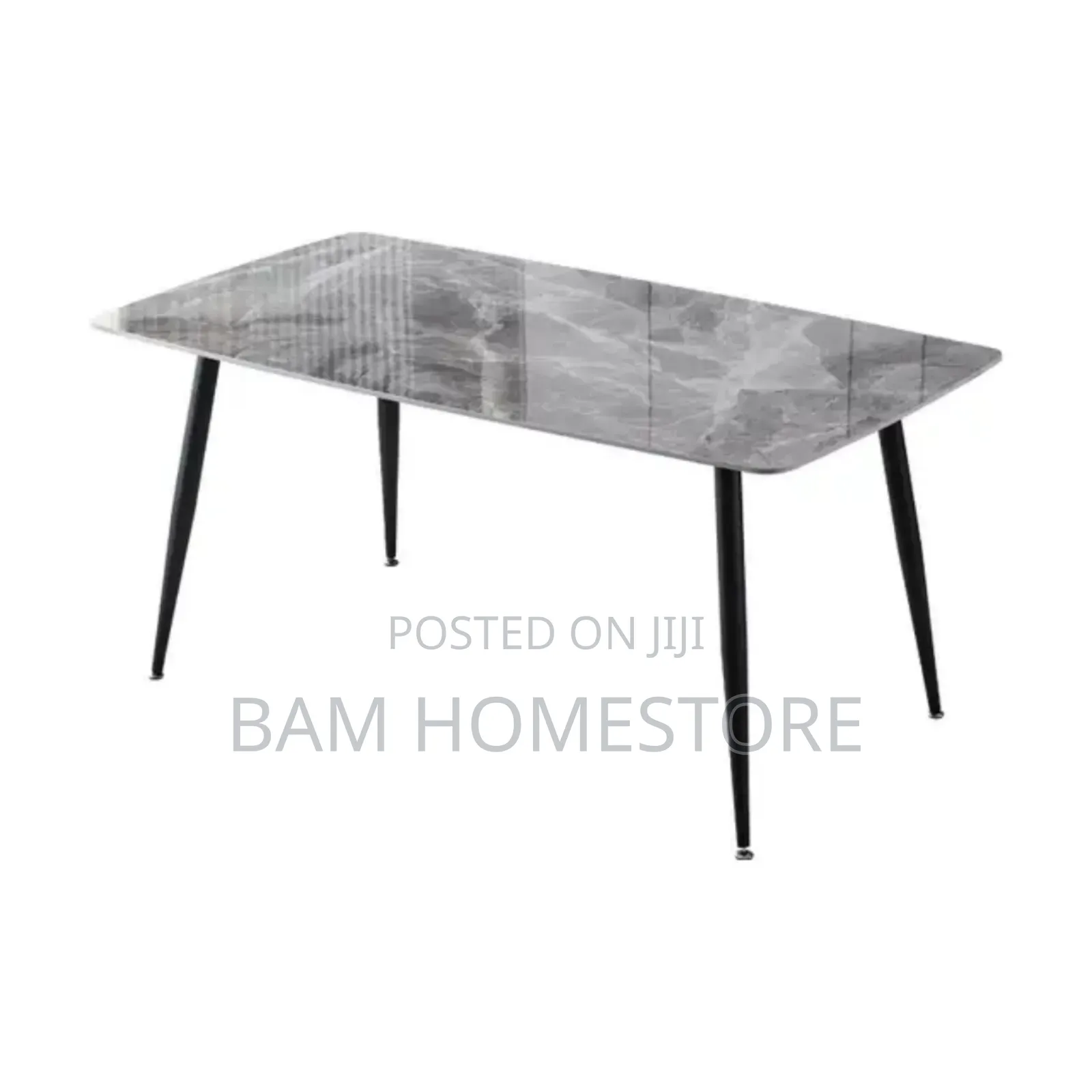 Large Grey Marble Dining Table W160cm X D90cm | Modern Centerpiece