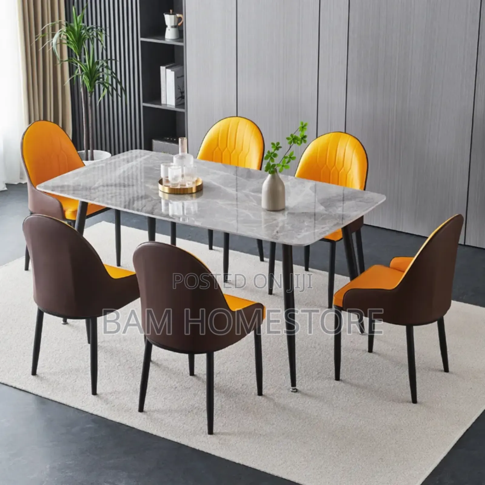 Large Grey Marble Dining Table W160cm X D90cm | Modern Centerpiece