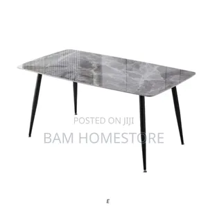 Large Grey Marble Dining Table W160cm X D90cm | Modern Centerpiece