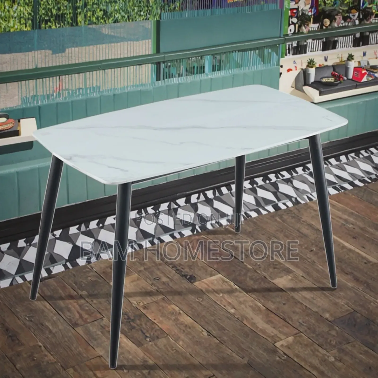 Elegant White Marble Dining Table | 140cm X 80cm