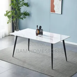 Elegant White Marble Dining Table | 140cm X 80cm