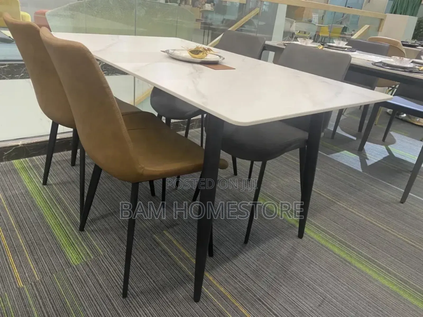 Elegant White Marble Dining Table | 140cm X 80cm