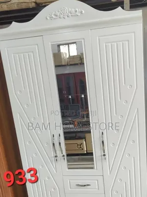 Elegant 3-Door Wood Wardrobe( Imported Kabati La Nguo 3 Doors)