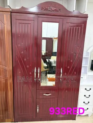 Elegant 3-Door Wood Wardrobe( Imported Kabati La Nguo 3 Doors)