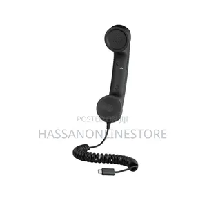 Porodo Classic Retro Phone Handset With Type-C Connector - Black