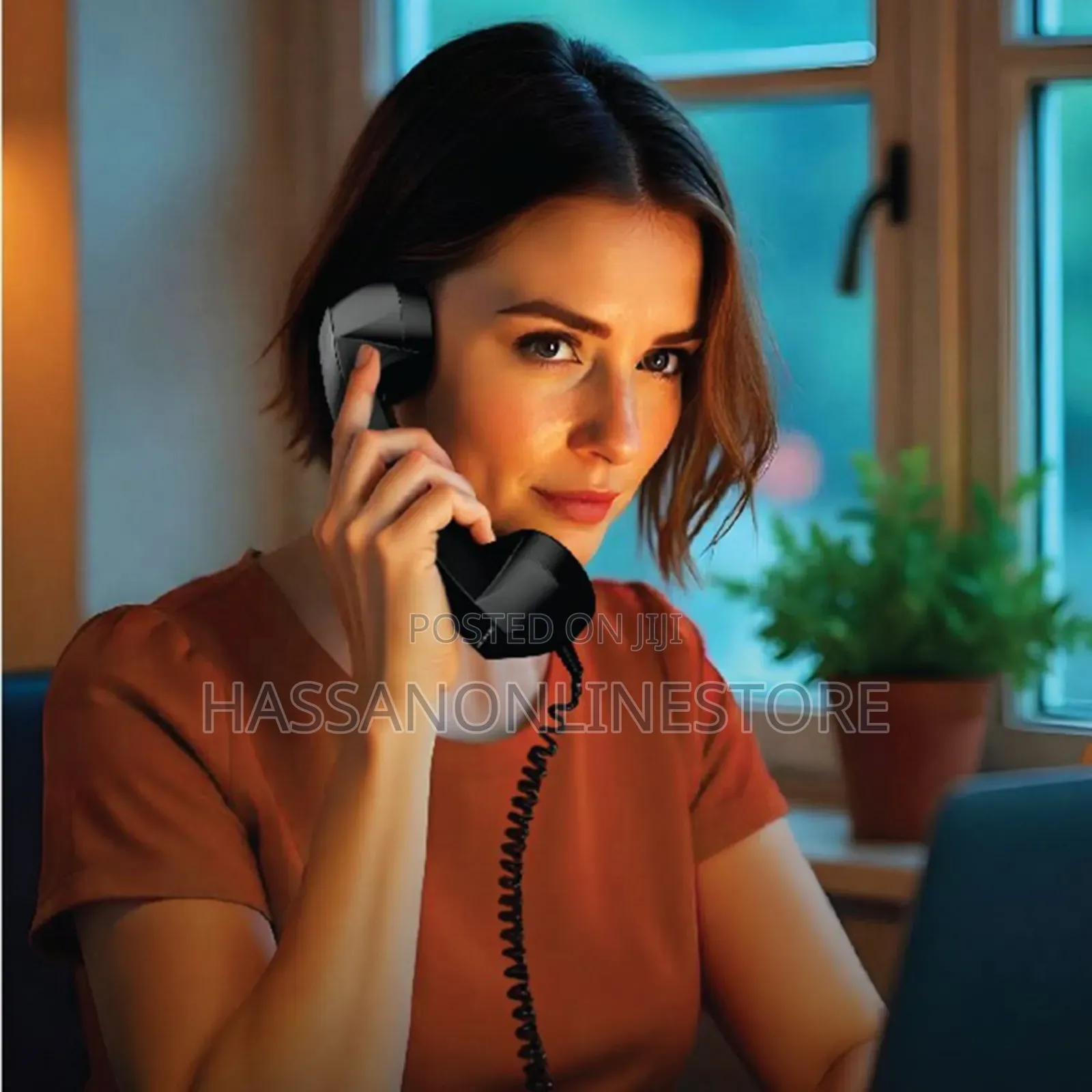 Porodo Classic Retro Phone Handset With Type-C Connector - Black