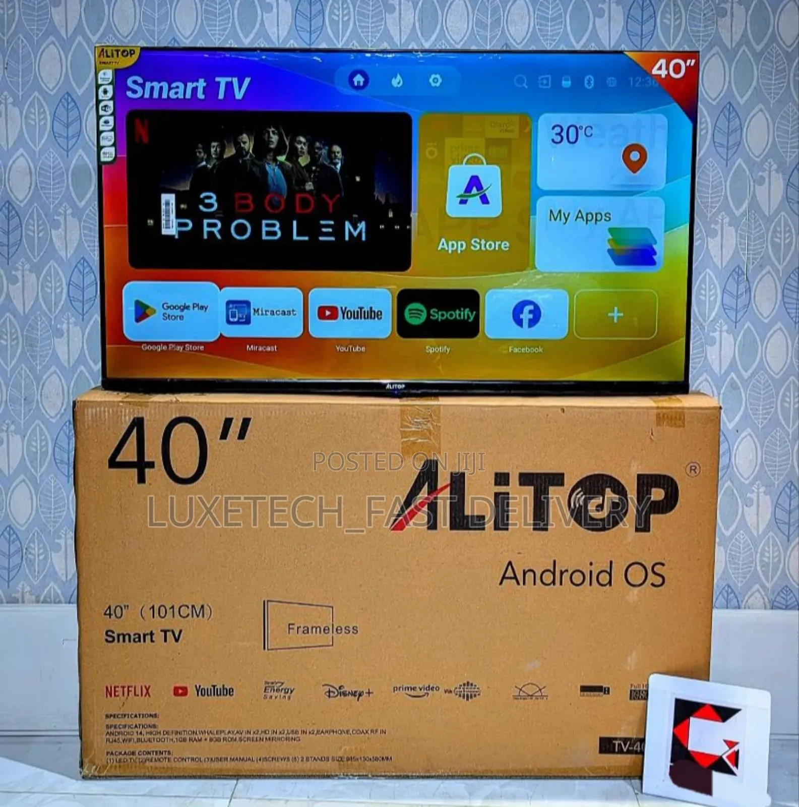 Alitop 40 Inch Smart Tv/Alitop 40" Tv Full Hd Smart