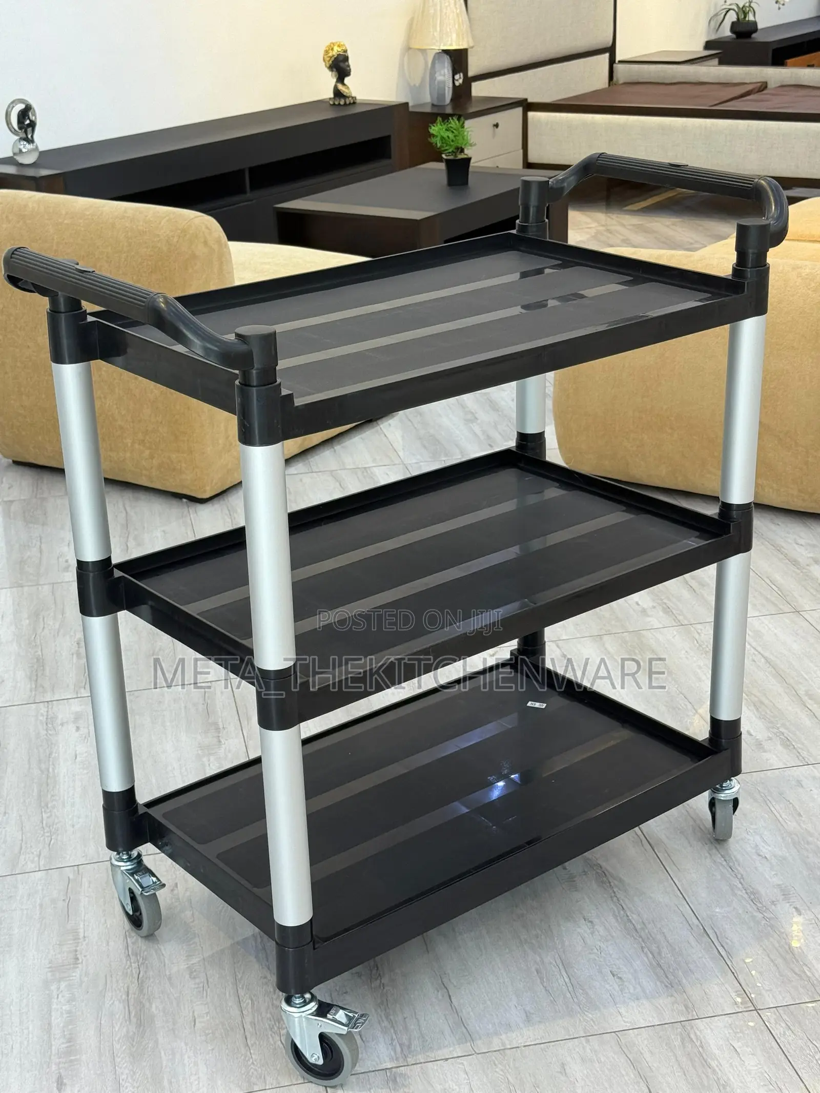 3 Tier Plastic Catering Trolley