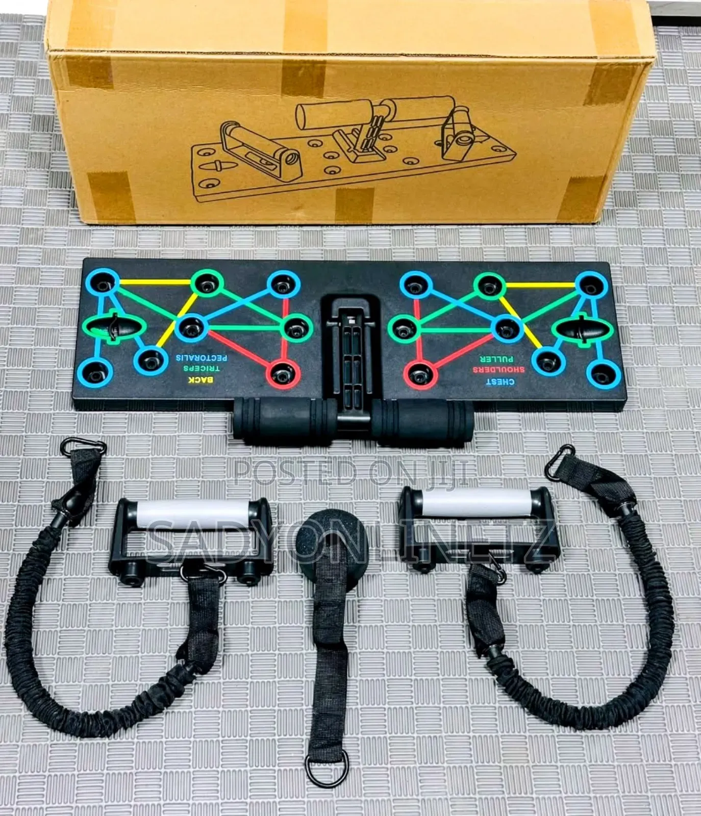 3 in 1 Push-Up Board With Sit Up Lock and Resistance Band