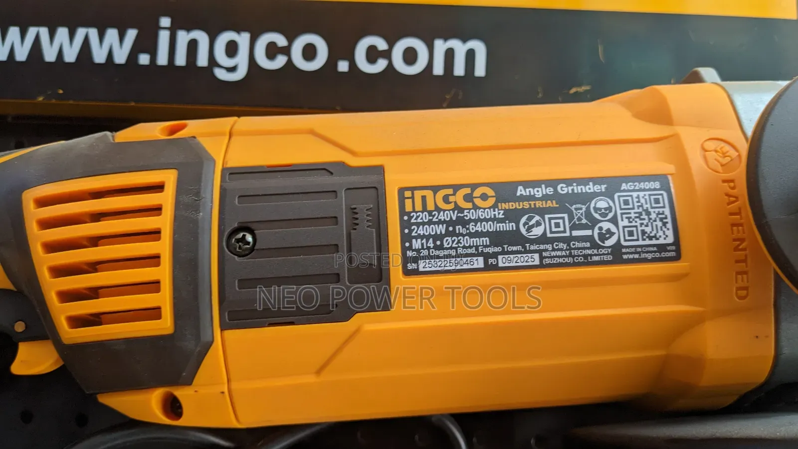 Angle Grinder 9' 2400w