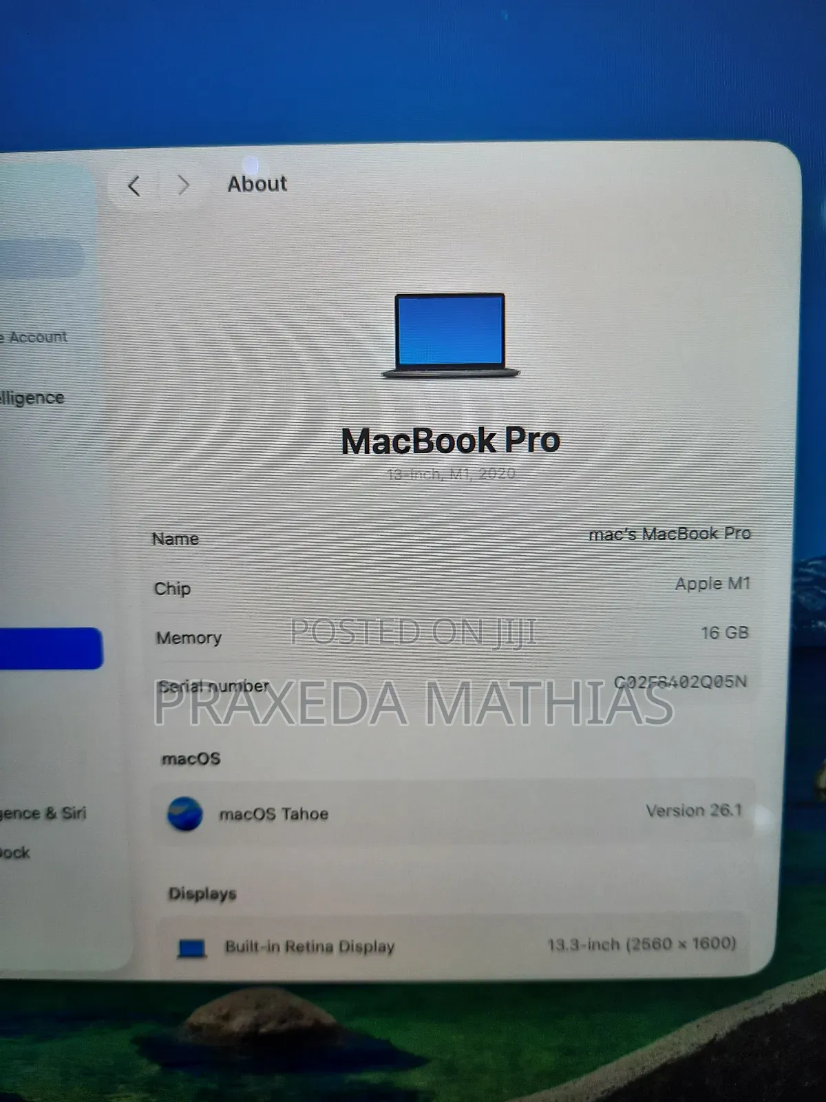 Laptop Apple MacBook Pro 2020 M1 16GB Apple M1 SSD 512GB