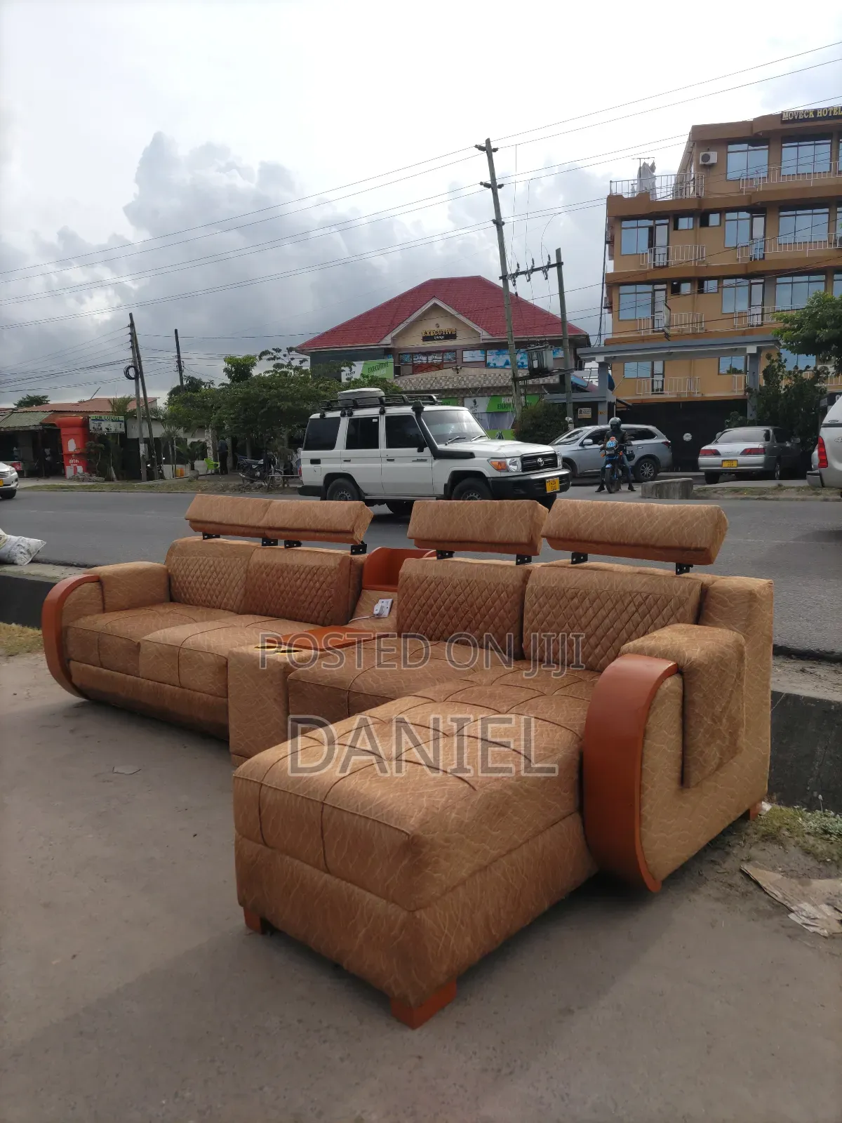 Sofa Set L Shape Rangi Ya Brown