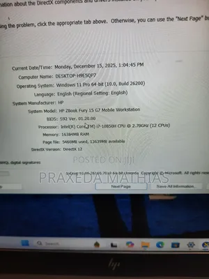 Laptop HP Zbook Studio G7 16GB Intel Core I7 SSD 512GB