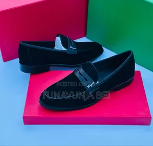 Ferregamo Full Black  Shoes for Men